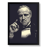 Quadro The Godfather O Poderoso Chefão Arte Poster Moldurado