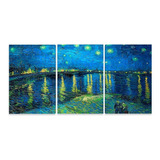 Quadro Van Gogh 120x60 Noite Estrelada