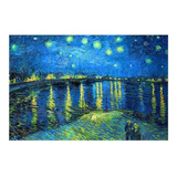 Quadro Van Gogh Noite Estrelada Sobre