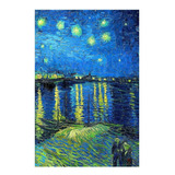 Quadro Van Gogh Noite Estrelada Sobre