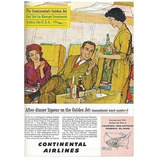Quadro Vintage 20x30: Aviação Continental Airlines #novo Okm