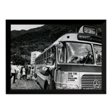 Quadro Vintage Ônibus Antigo 1970 Parada
