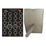 Quadro+cartela Expositora Para Moedas Olimpicas+jk+bc