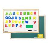 Quadro/lousa Magnético Duplo Lado Giz/caneta Infantil Abc