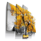Quadros Decorativos Arvore Vida Amarelo Sala Quarto Cor Modelos Coloridos Cor Da Armação Chassi Em Mdf