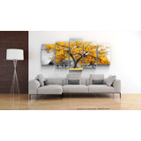 Quadros Decorativos Arvore Vida Botanico Sala Quarto Amarelo