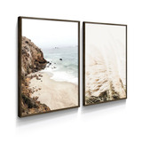 Quadros Decorativos Floral Mar Praia Sala Quarto Moldura