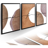 Quadros Decorativos Grande Nórdico Amor Fé Gratidão Moder