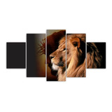 Quadros Decorativos Mosaico Mdf Leão De Judá Jesus 115x60cm