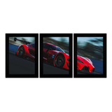 Quadros Sala Carro Antigo Vermelho Vintage M13 Grande 90x200