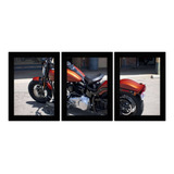 Quadros Sala Poster Moto Antigo Vintage M02 Grande 90x200