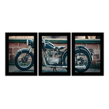 Quadros Sala Poster Moto Antigo Vintage M06 Grande 90x200