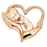 Qualidade Bebê Amor Coração Broche Pinos Incrustados