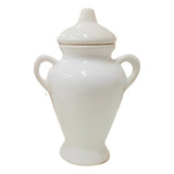 Quartinha Orixás Branco 13 Cm Porcelana C/ E S/ Asa Umbanda