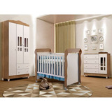 Quarto De Bebê Ariel Ii Berço Guarda-roupa Cômoda Branco ...