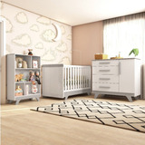 Quarto De Bebê Com Berço Mini Cama Cômoda E Estante 5