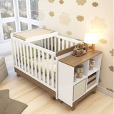 Quarto De Bebê Com Berço Mini Cama Estante 4 Wt