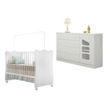 Quarto Infantil 2 Peças Cômoda E Berço Doce Sonho
