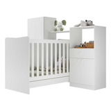 Quarto Infantil C/ Berço 4x1 E Colchão Sofia Multimóveis Bra