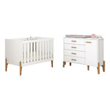 Quarto Infantil Comoda Berço Mini Cama Iris - Moveis Estrela