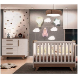 Quarto Infantil Retrô Com Berço Mini Cama E Cômoda Fc