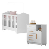 Quarto Pronto Cômoda E Berço/mini Cama Bebê Moderno