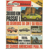 Quatro Rodas 182 Passat Chevette Opala Kombi Rural 1975