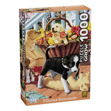Quebra Cabeça 1000 Peças Filhotes Brincando Grow