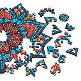 Quebra Cabeça Adulto Em Madeira Mandala Lotus Tam G P55