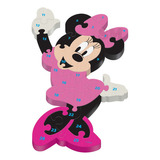 Quebra Cabeça De Madeira Mdf Minnie Disney 26 Peças Alfabeto