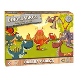 Quebra Cabeça Dinossauros Mdf 30 Peças Pais E Filhos