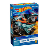 Quebra Cabeça Hot Wheels 60 Peças Infantil Carros Brinquedo