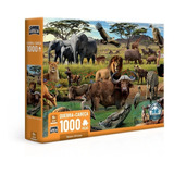 Quebra Cabeça Savana Africana 1000 Peças Puzzle Animais Nf