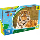 Quebra Cabeça Zoo Tigre 108 Peças