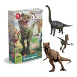 Quebra-cabeça Dinossauros 100 Peças Nova Edição Grow