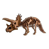 Quebra-cabeça Mdf 3d Dinossauro Triceratops Pasiani