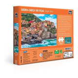 Quebra-cabeça Puzzle 500 Pç Italia Cinque Terre Game Office