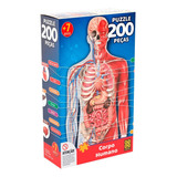 Quebra-cabeça Puzzle Corpo Humano 200 Peças Grow