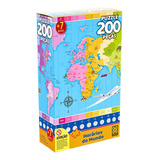 Quebra-cabeça Puzzle Horários Do Mundo 200 Peças Multicor Grow