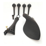 Queixeira, Estandarte, Cravelhas Kit Violino 4/4 Ébano