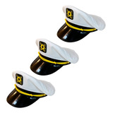 Quepe Marinheiro Capitão Fantasia Cosplay Kit C/ 03 Unidades