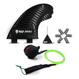 Quilha Prancha Surf Fcs1 M5 + Leash Surf Regular + Parafusos