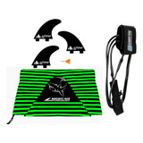 Quilhas Prancha Surf M5+ Capa Toalha Pranchinha+ Leash 6 Pés