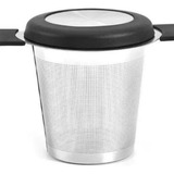 R Infusor De Chá Tipo Cesta Em Inox Com Alça Silicone