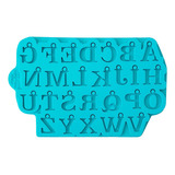 R565 Molde Silicone Resina Mini Pingente Alfabeto Bok 1,7cm