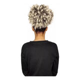 Rabo Coque Puff Cacheado Bio Orgânico Cor Loiro Platinado