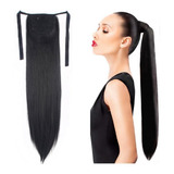 Rabo De Cavalo Natureza Cabelo Humano 40cm 60g #1b