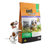 Ração Dog Power Dogs Can Fly Frango Arroz Cães Sênior 15kg