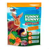 Ração Funny Bunny Delícias Da Horta Coelhos - 500 G