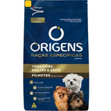 Ração Origens Yorkshire Maltês Spitz Cães Filhotes 3kg